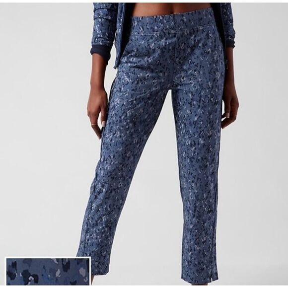 Athleta Brooklyn Ankle Pant in Captivate Chrome Blue Size 20 - Picture 1 of 9